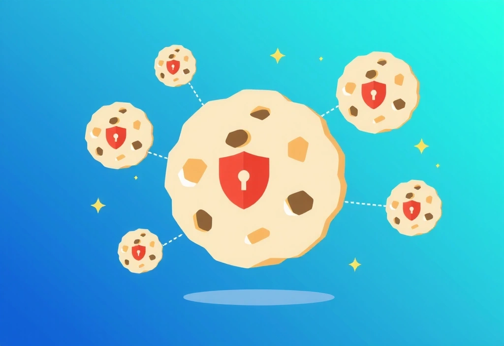 Illustration showing cookies and digital security