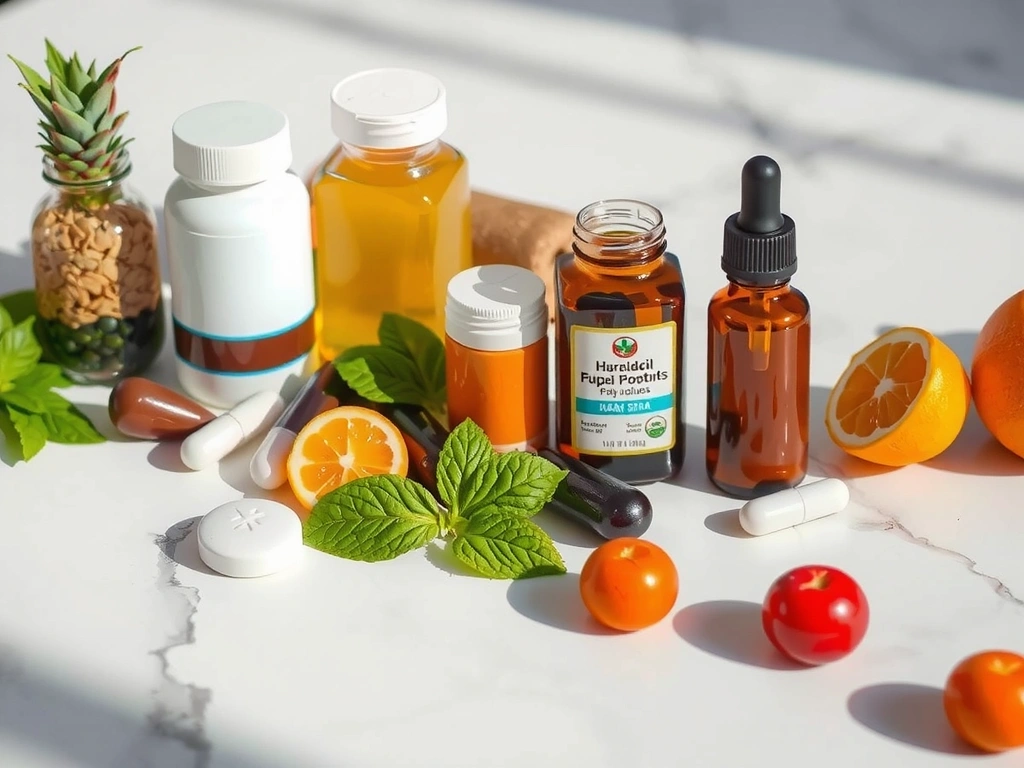 Natural supplements and health concepts